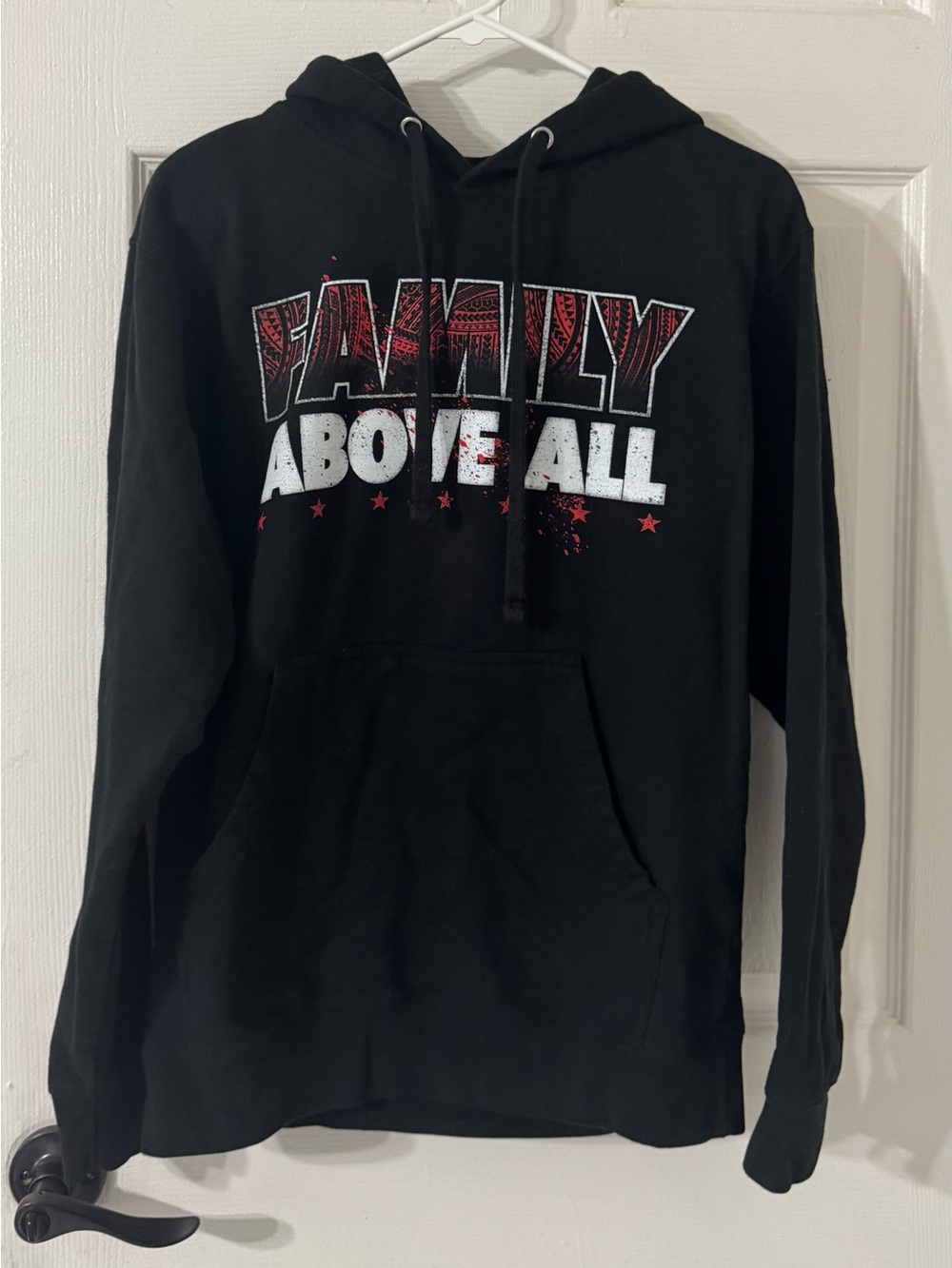 WWE Roman Reigns Family Above All Black Graphic Hoodie
